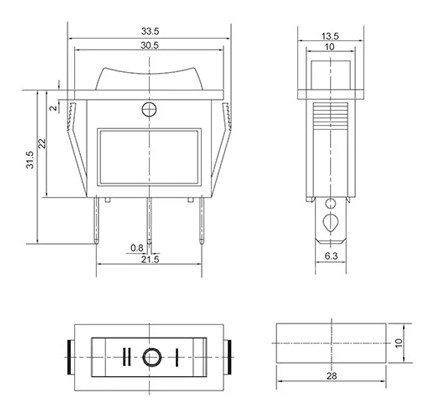 Схема габаритов KCD3-103 B/B