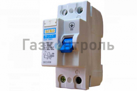 Устройство защитного отключения УКРЕМ ПЗВ-2001 2р/100А/100мА фото 1